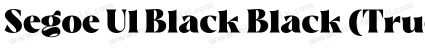 Segoe Ul Black Black (TrueType)(西方)字体转换
